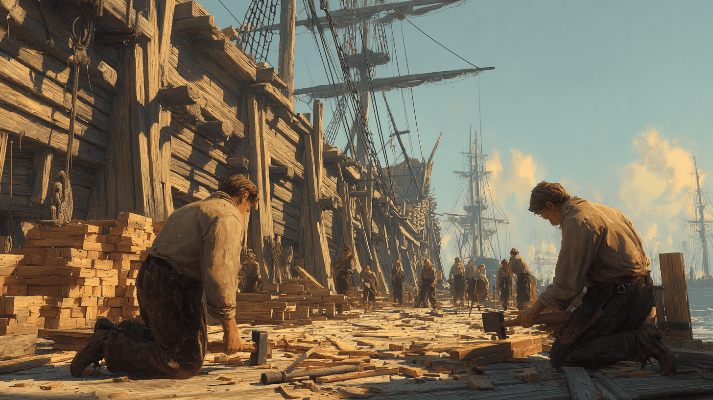 Shipwrights starting to build